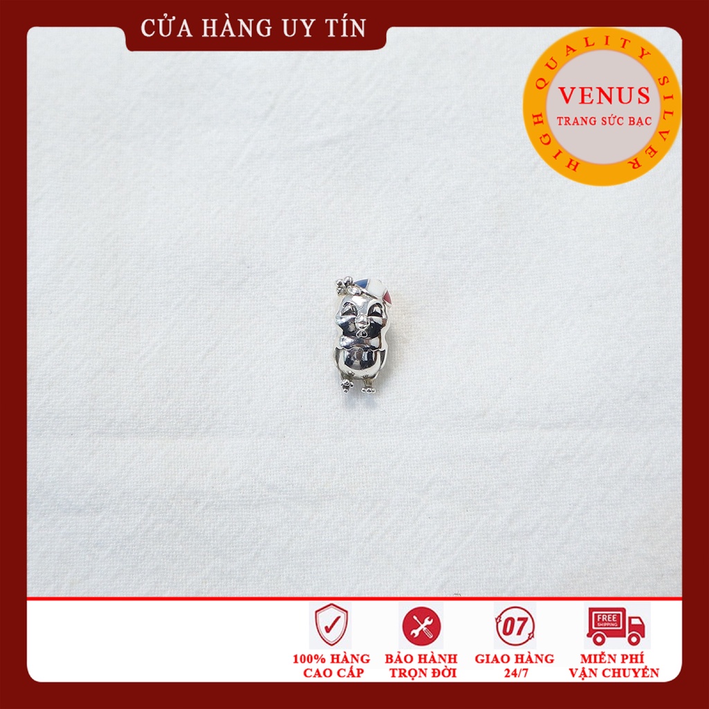 [Charm bạc 925 cao cấp] Charm gà con đôi mũ cờ mỹ- Mã sản phẩm VENUSA