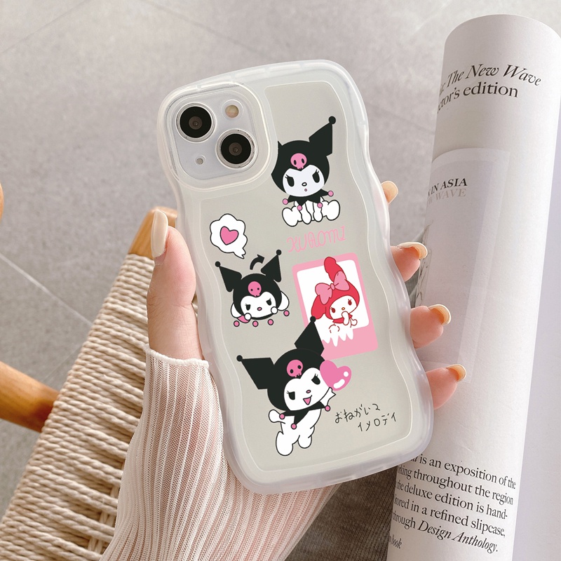 Suntaiho Ốp lưng iphone  Ốp điện thoại  TPU mềm hình Kuromi Melody thích hợp cho iPhone 11 12 13 pro Max XS X XR XS Max 7
