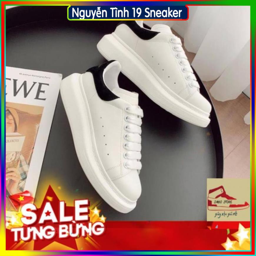 Giày thể thao MC Queen gót nhung đen ⚡️𝐅𝐑𝐄𝐄 𝐒𝐇𝐈𝐏⚡️, Giày sneaker MCQ bản dây to cao cấp tặng full box bill