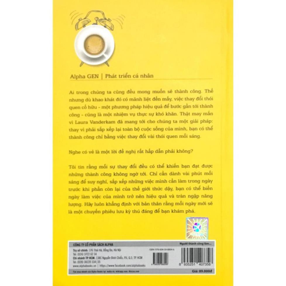 Sách Alphabooks - Những người thành công nhất làm gì trước bữa sáng? (Tái bản 2022)