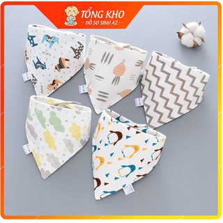 (Tuyển sỉ) Set 5 yếm tam giác giữ ấm cổ cho bé được làm từ cotton