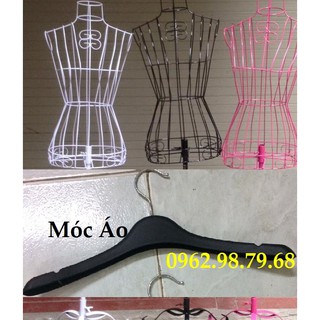 Combo 1 Canh Sắt Nữ và 40 Móc Áo Nhựa Đen Nữ