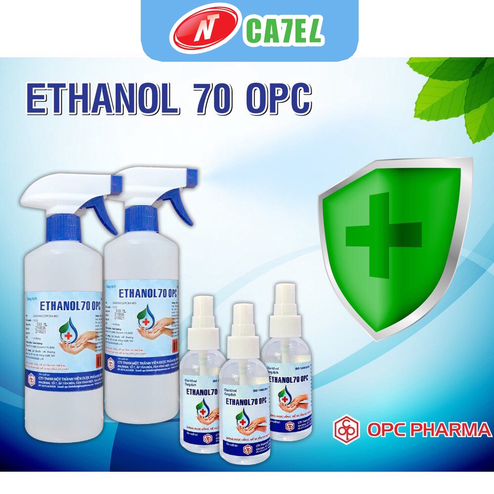 Cồn xịt sát khuẩn tay diệt vi khuẩn ETHANOL 70 độ 60ml hàng chính hãng OPC