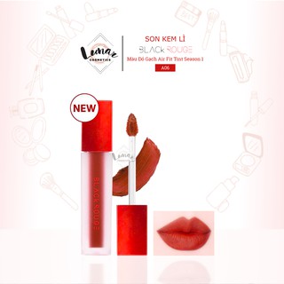 Son Kem Lì Black Rouge A6 Màu Đỏ Gạch Air Fit Tint Season 1 Brick Red - Son Lì Dạng Kem Màu Đỏ Đất A6 Black Rouge