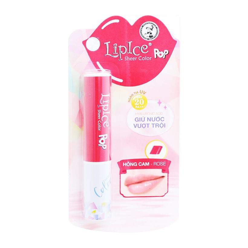 Son dưỡng có màu LipIce Sheer Color Pop màu hồng cam rạng rỡ 2.4g