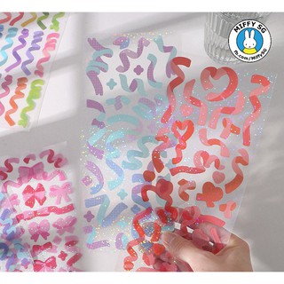 [INFEEL.ME] Set sticker trang trí COLORFUL RIBBONS
