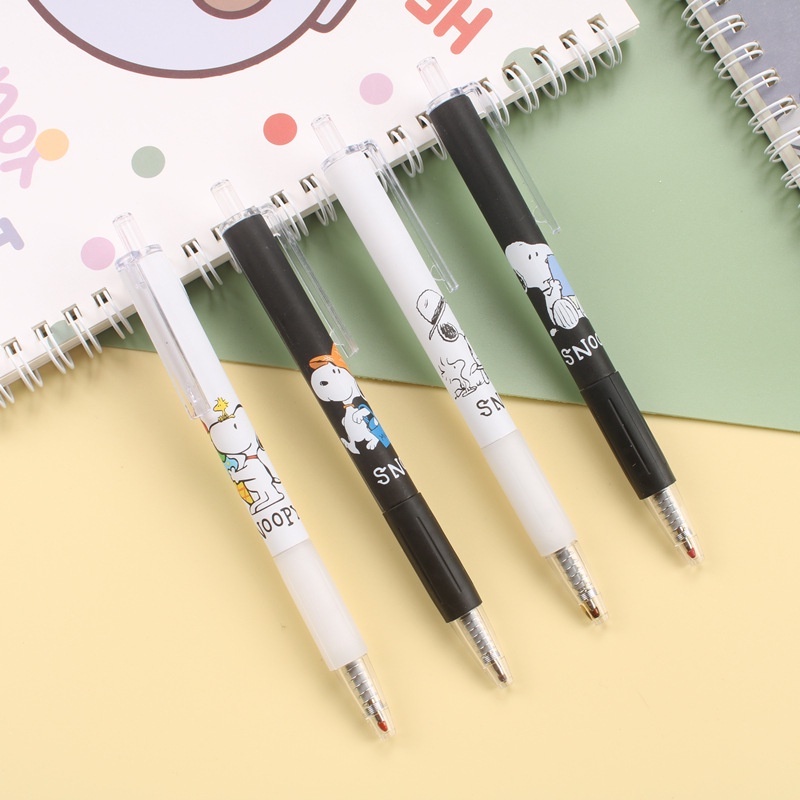 1 Bút Gel Dạng Nhấn Mau Khô Họa Tiết Chú Chó Hoạt Hình Dễ Thương 0.5mm