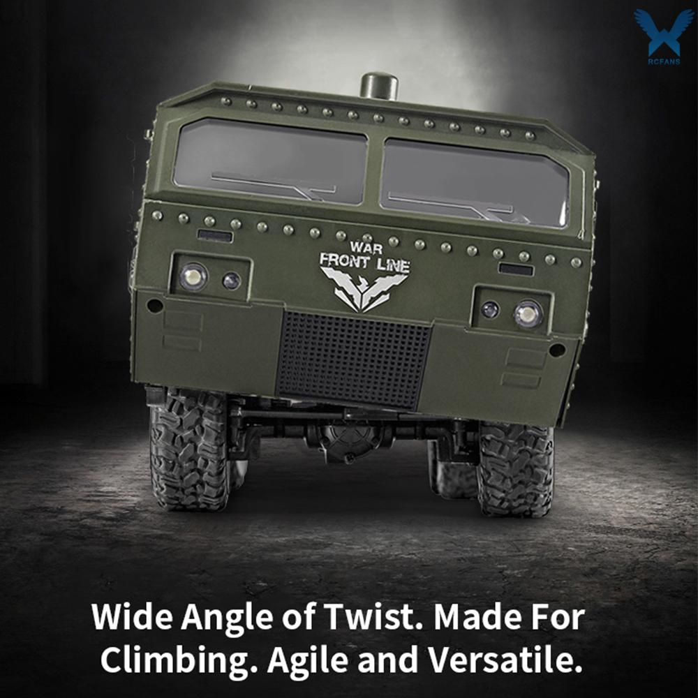 Đồ chơi xe tải quân đội JJRC Q75 RC 6WD 2.4GHZ kèm phụ kiện