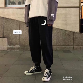 Quần nỉ nam bo gấu mặt trăng -C