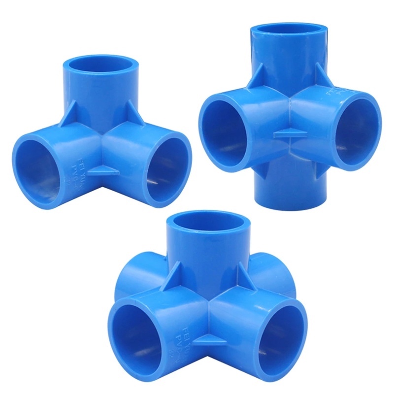 Đầu Nối Ống Nước Hình Chữ T 20-50mm Bằng PVC Ba Chiều