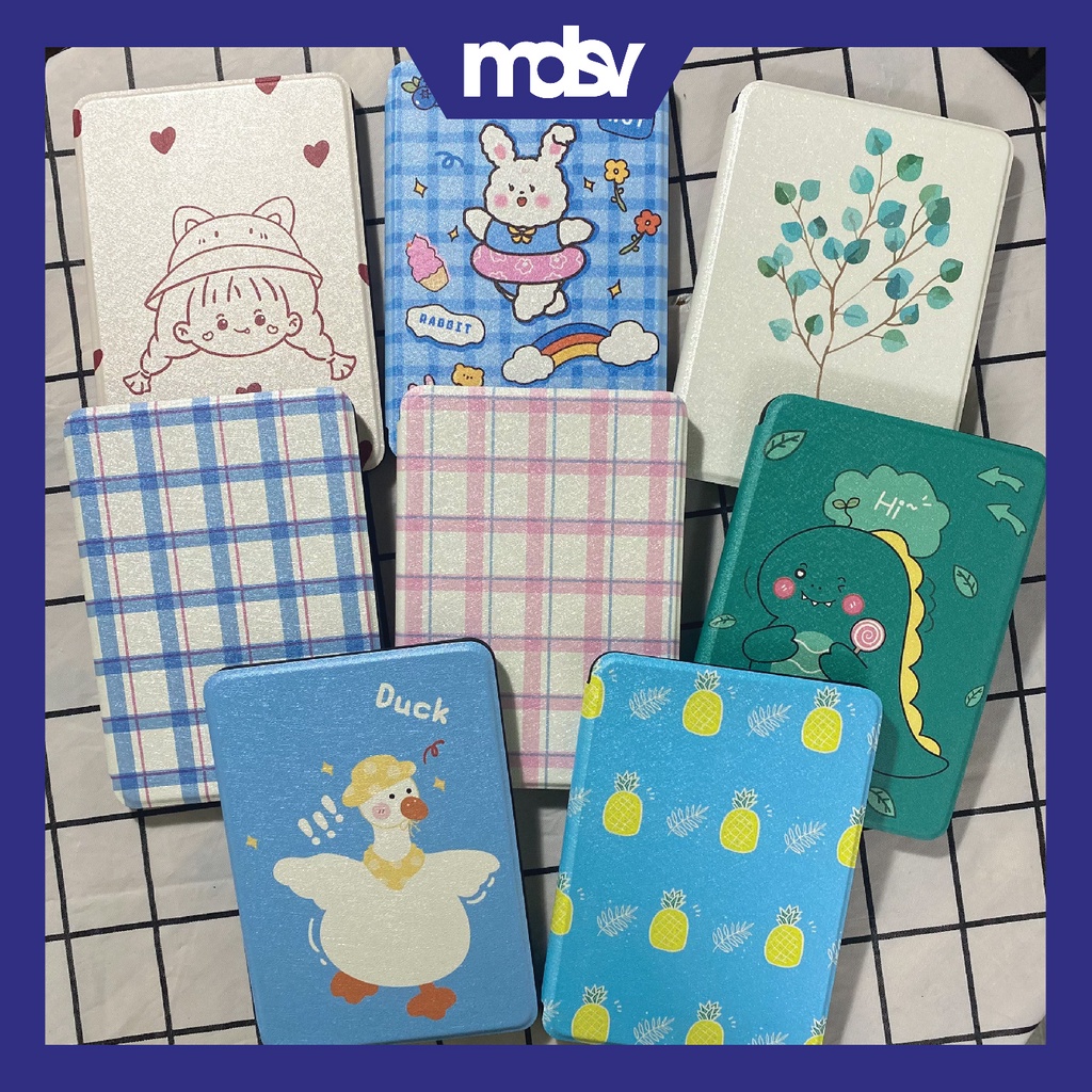 Bao da cover cho máy đọc sách Kindle Paperwhite 1,2,3,4 và Basic 2019 SILICON họa tiết xinh xỉu | NHÓM 4 |