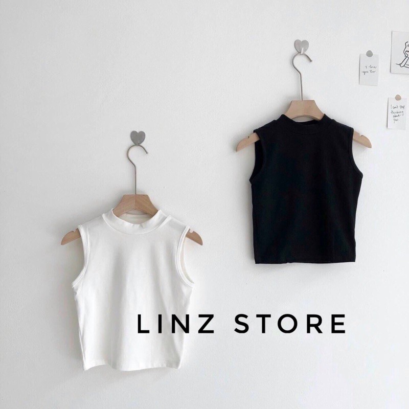 Áo Croptop nữ Linzstore chất cotton cao cấp - áo ba lỗ cộc tay chất vải mềm mịn co giãn 4 chiều A16