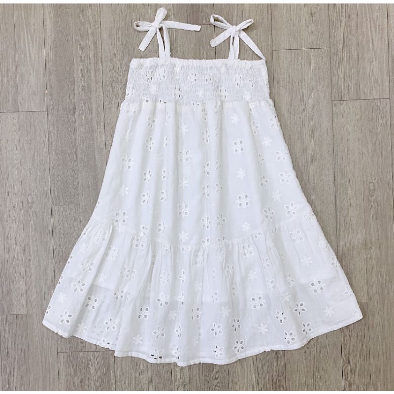 Váy 2 dây smock thô đục 3-8y