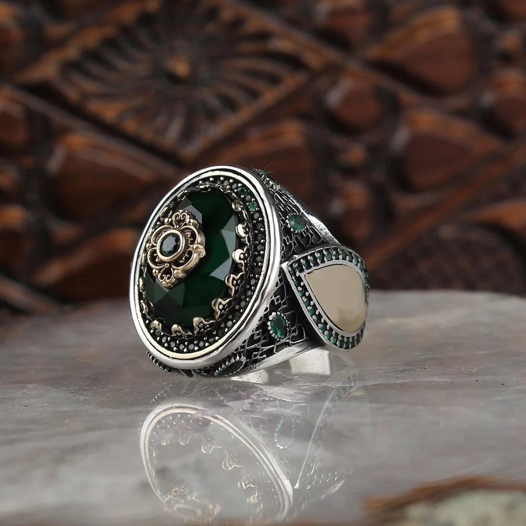 Nhẫn Nam Bạc Đính Đá XATU Đẹp Cá Tính Unisex HipHop Basic Ngầu Trơn Nam Lucifer Store Nhẫn Titan XATU Ring
