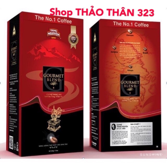 T03/2024- Cà Phê Rang Xay Gourment Blend Trung Nguyên Bánh Xe Hộp 500g