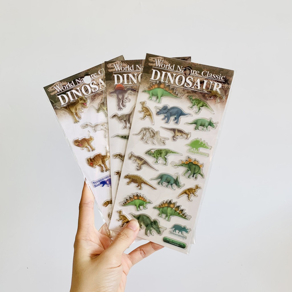 Hình dán Sticker nổi 3D Khủng long - Dinosaur cho bé