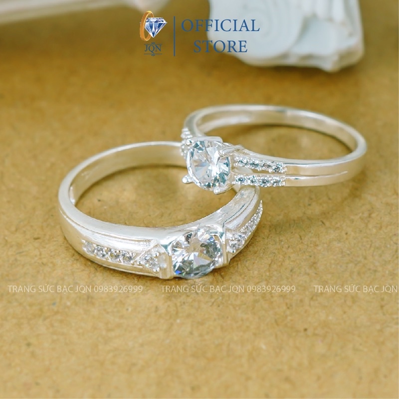 Nhẫn Đôi Bạc JQN Mẫu Mới Siêu Đẹp D01