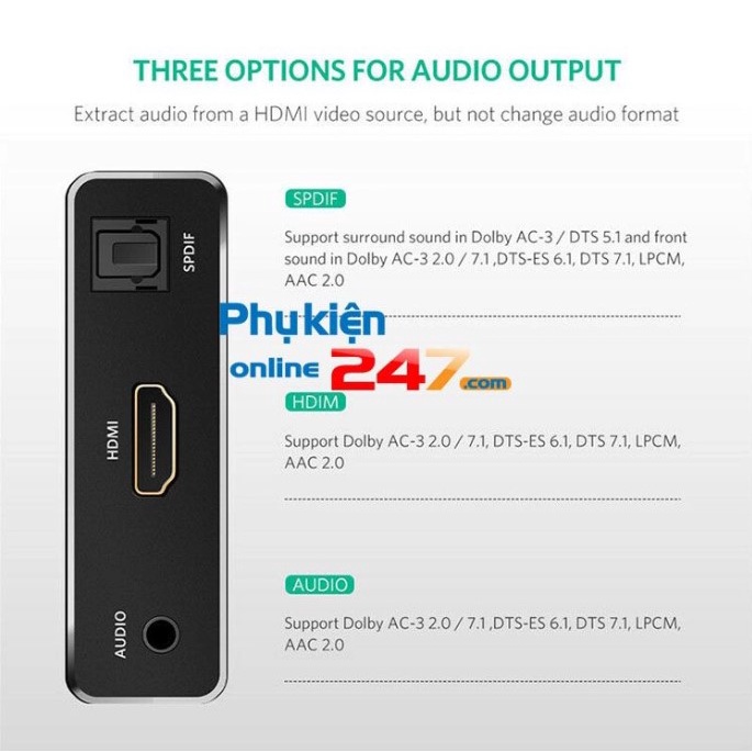 Bộ tách âm thanh quang trên cổng HDMI ra dàn âm thanh