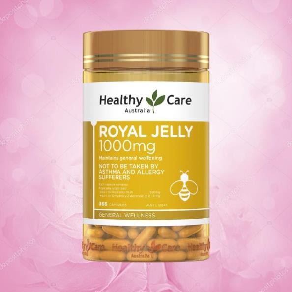 Sữa Ong Chúa (365v) chống lão hóa, làm đẹp da cho người lớn từ 18 tuổi Healthy Care Royal Jelly 1000mg, Úc