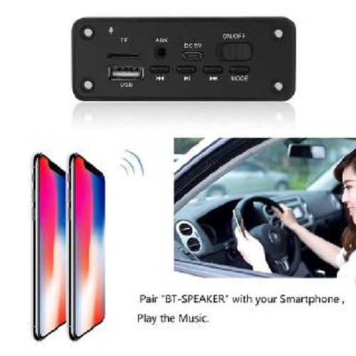 Mạch phát Bluetooth,FM,AUX,USB,TF 2 loa 3W (JQ-D077BT)