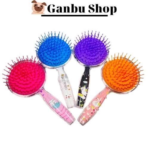 Lược Gai Tròn Massage Đầu, Gỡ Tóc Rối Sweet Memories Có Kim Tuyến Dễ Thương