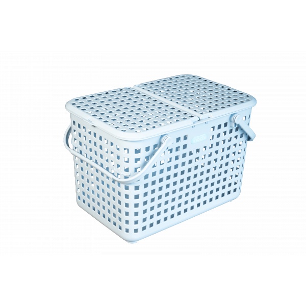 Làn đi sinh có quai xách giữa Inochi Giỏ nhựa đựng đồ cho bé có nắp đậy tiện lợi