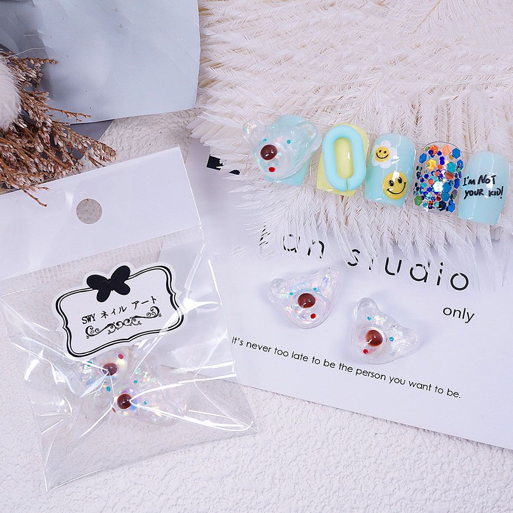 [Hàng mới về] Phụ kiện trang trí hình thỏ/ gấu cho móng tay nghệ thuật đáng yêu