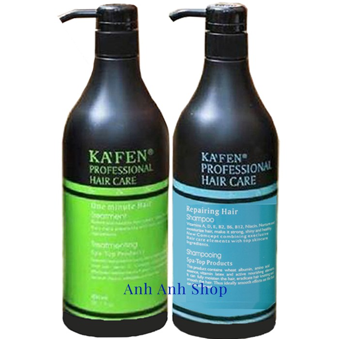 [FreeShip HN] BỘ DẦU GỘI VÀ DẦU XẢ KAFEN MỀM MƯỢT(XANH) hong kong