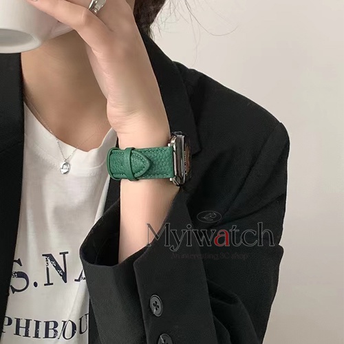 Dây Đeo Bằng Da Thật 6 Màu Tùy Chọn Cho iwatch series 7 6 5 4 SE 3 2 1 iwatch 45mm 41mm 40mm 44mm 42mm 38mm