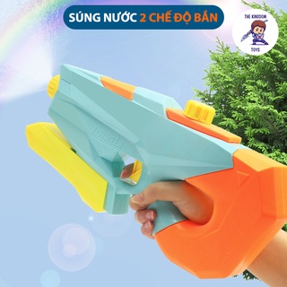 Súng Nước Áp Lực Nhiều Chế Độ Bắn, Súng Nước Mini, Súng Nước 2 Nòng Đồ Chơi Mùa Hè Cho Bé Mới Nhất Dung Tích Lớn 1200ml