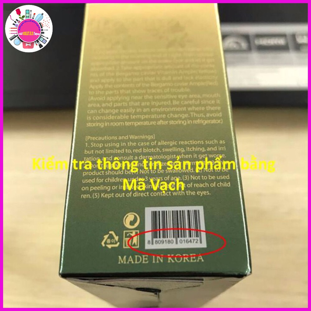 Serum BERGAMO XANH CAVIAR Chuyên Giảm Thâm Nám Nếp Nhăn 13ml KOREA