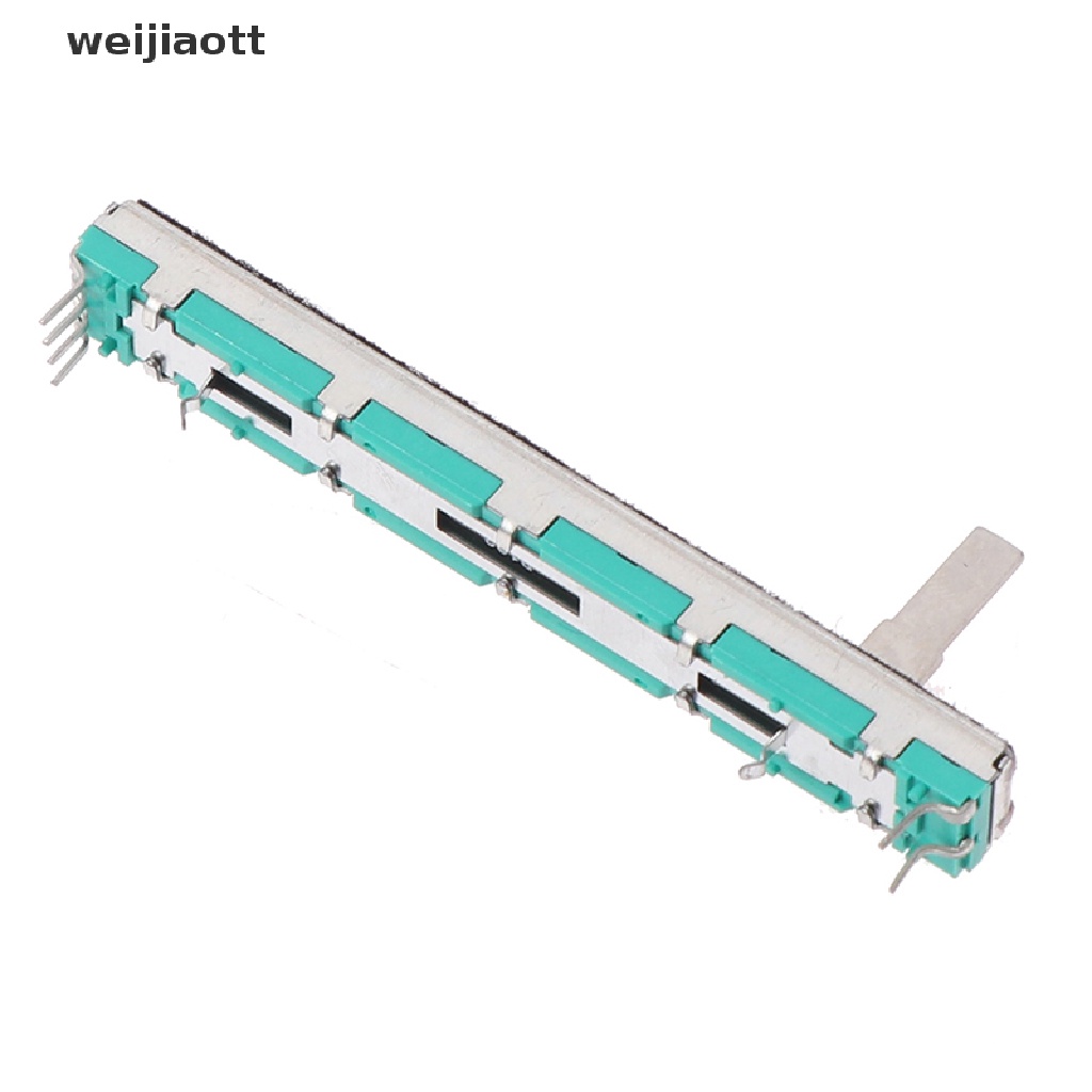 weijiaott 5Pcs Double 75MM Straight Slide Potentiometer B103 Mixer Fader B10K WT