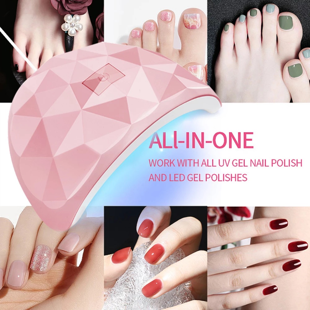 [Hàng mới về] Đèn sấy khô móng gel UV DIY tiện lợi với 2 màu tùy chọn
