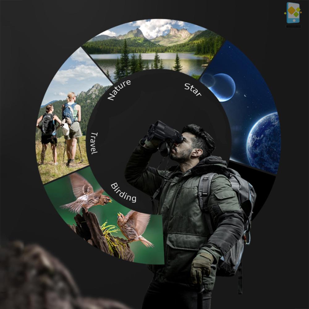 Ống Nhòm 12X42 HD Tầm Nhìn Ban Đêm BAK4 Có Vòng Đệm Dành Cho Săn Bắn Chim Cảnh