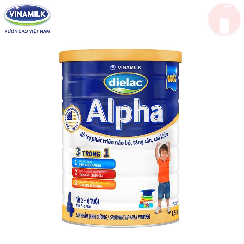 Sữa bột Vinamilk Dielac Alpha số 3/4 lon 1.5kg