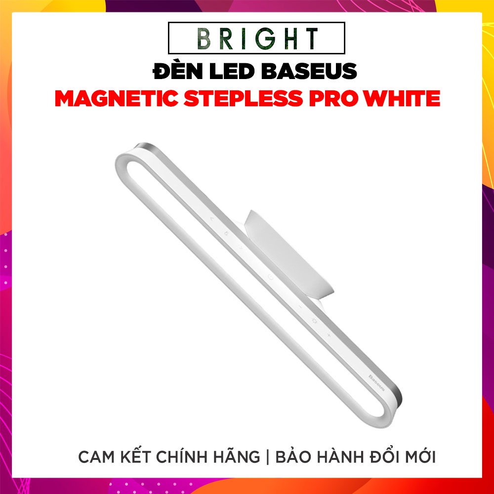 Đèn LED Baseus Magnetic Slepless Dimming Pro Công Suất 5W, Pin 1800mAh (White) - Hàng Chính Hãng