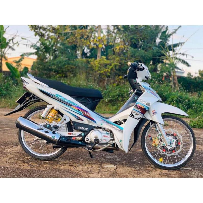 Tem xe sirius dán xe trắng