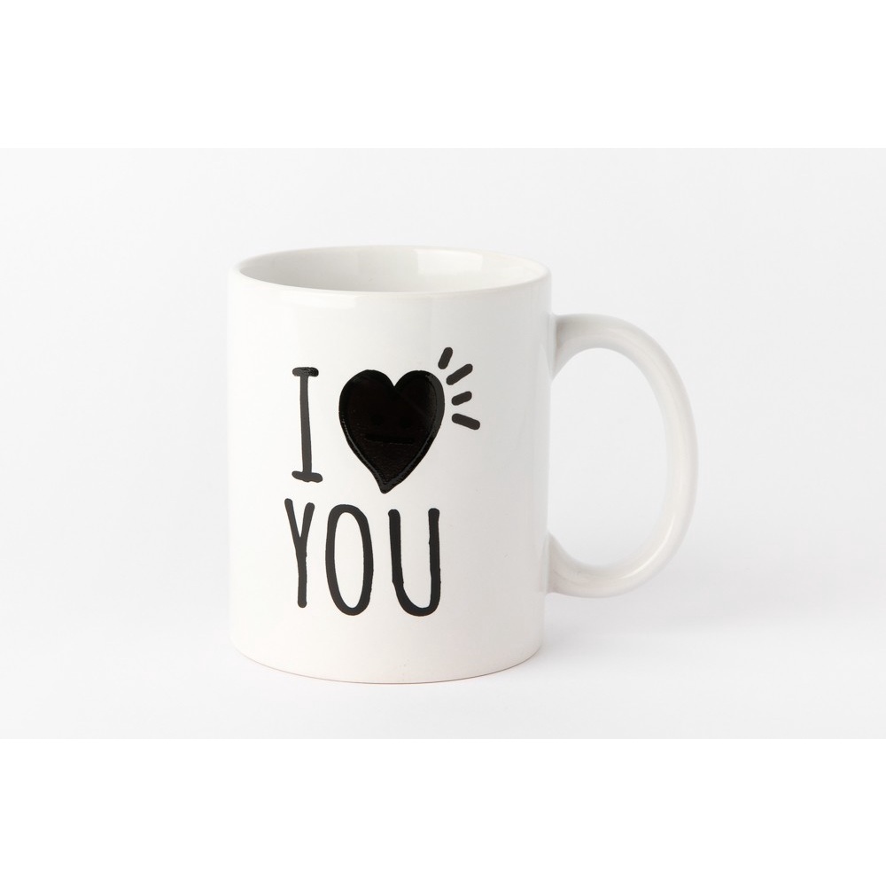 Cốc Mug Đo Độ Ấm ARTBOX Hàn Quốc Màu Trắng I LOVE YOU
