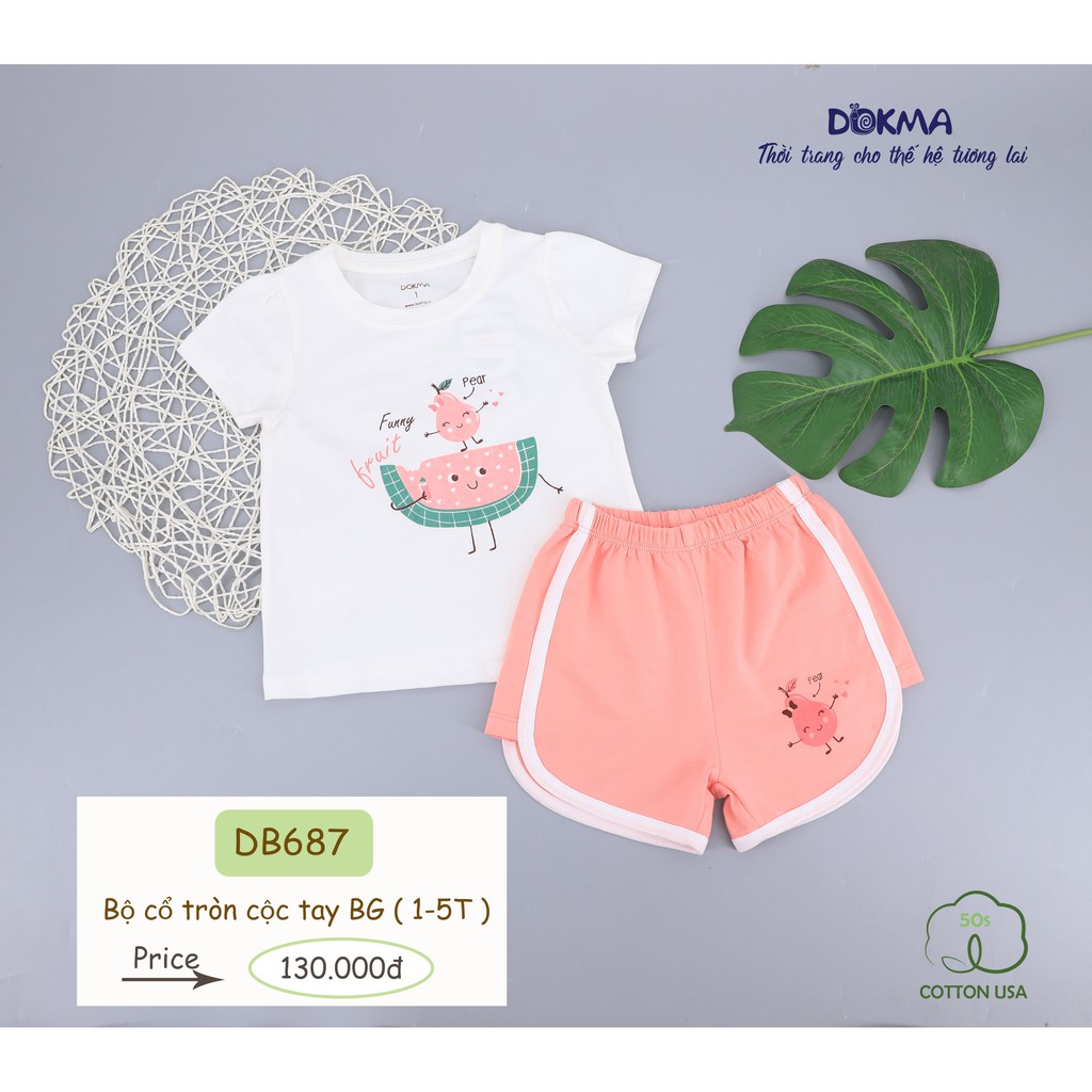 Dokma - Bộ cộc BG dáng thể thao chất Cotton USA 1-5T DB687