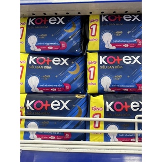 Băng vệ sinh KOTEX đêm 35cm 8 miếng TẶNG 1 miếng