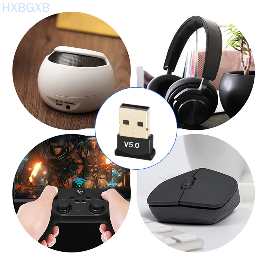 HXBG Bluetooth 5.0 Music Adapter Computer Wireless Audio Transmitter Receiver USB 2.0 Fast Speed Dongle