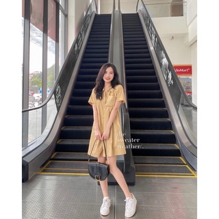 Đầm váy chữ A túi ngực