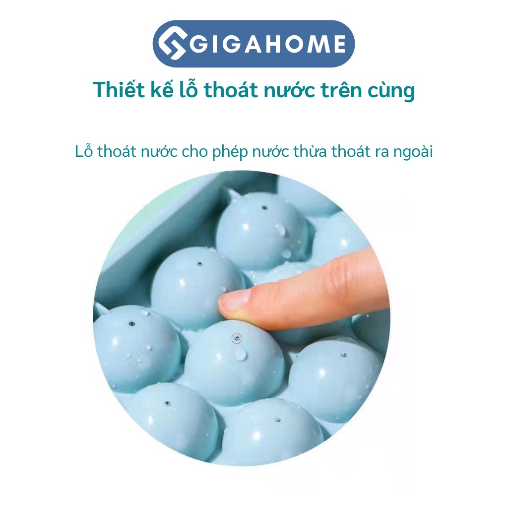 Khay Đá Bi Tròn 33 Viên GIGAHOME Có Bắp Đậy, Làm Thạch Hoa Quả, Pudding 1033
