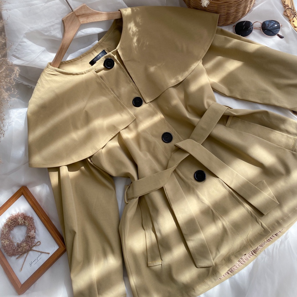 🌸ÁO KHOÁC KAKI CÚC ĐEN - CHẤT LIỆU CAO CẤP - MÀU NÂU NHẠT | BigBuy360 - bigbuy360.vn