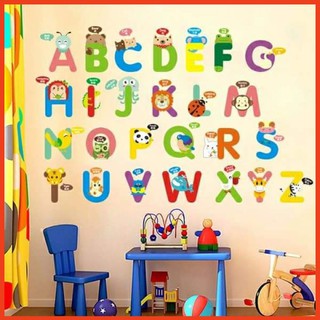 Decal dán tường ⚡FREE SHIP⚡ Tranh dán tường chữ cái và số, bé vừa học vừa chơi linh hoạt