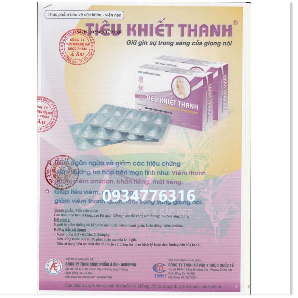 ✅ Viên Uống Tiêu Khiết Thanh