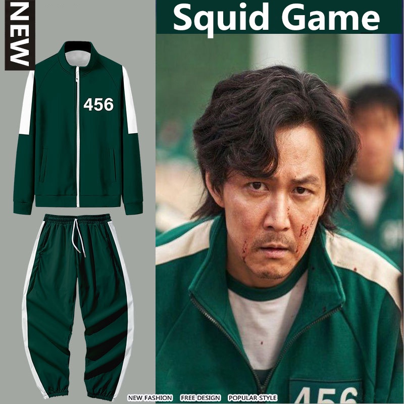 Trang phục thể thao hóa trang nam nhân vật Gi-hun số 456 phim Squid Game Hàn Quốc size S-4XL