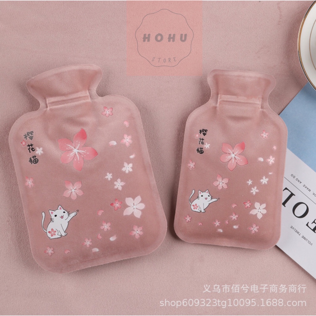 Túi chườm nóng lạnh vỏ nhung mềm 350ml, 500ml