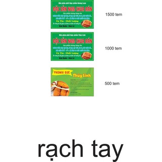 tem rạch tay deca giấy