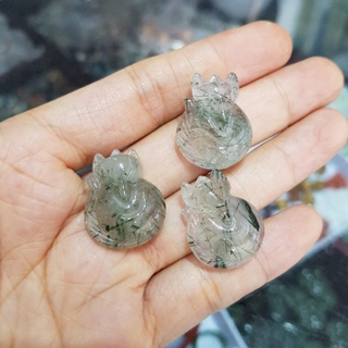 Hồ Ly Tóc Xanh Kèm Dây Đeo Cổ